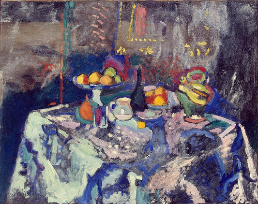 Henri Matisse Still Life with Vase, Bottle and Fruit - Hand Painted Oil Painting