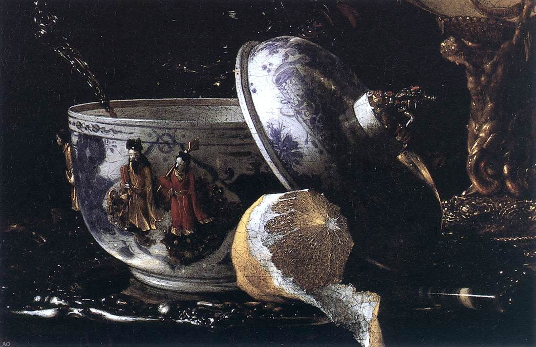  Willem Kalf Still-Life with a Nautilus Cup (detail) - Hand Painted Oil Painting