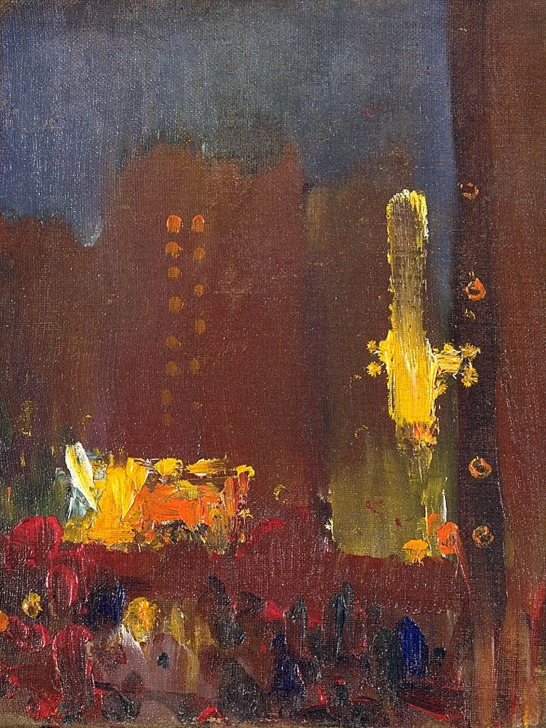 Arthur Beecher Carles City at Night - Hand Painted Oil Painting