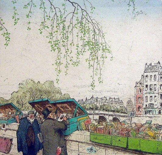 Tavik Frantisek Simon Second Hand Booksellers, Spring - Hand Painted Oil Painting