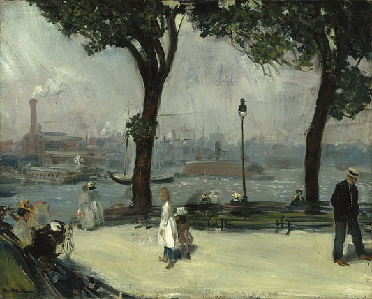 William James Glackens East River Park - Hand Painted Oil Painting