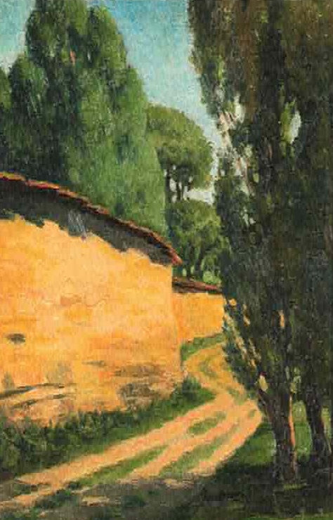 Amrita Sher-Gil Village Scene in Hungary - Hand Painted Oil Painting