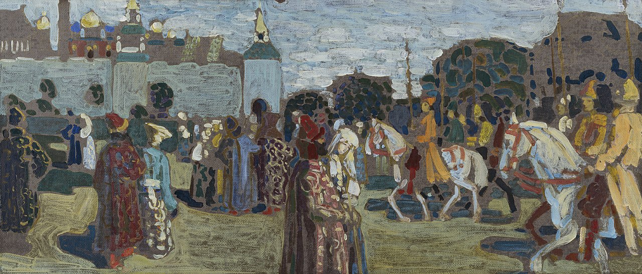 Wassily Kandinsky Sketch for 'Sunday - 'Old Russian' - Hand Painted Oil Painting