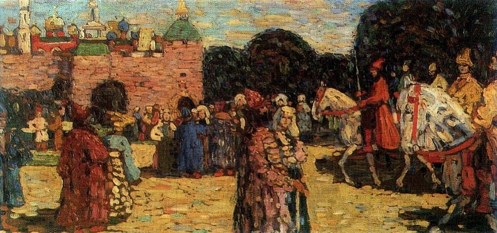 Wassily Kandinsky Sunday - Old Russian - Hand Painted Oil Painting