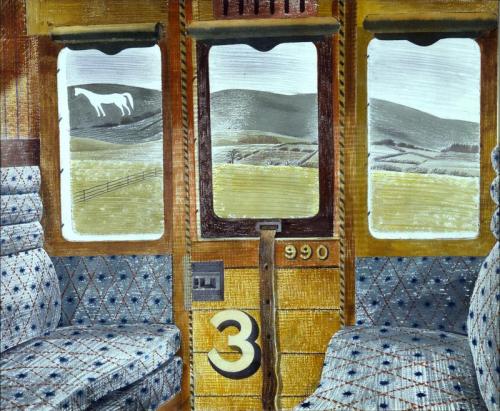 Eric Ravilious Train Landscape - Hand Painted Oil Painting
