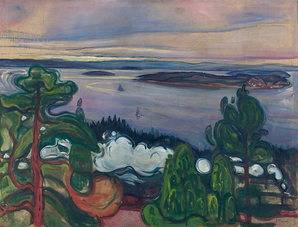 Edvard Munch Train Smoke - Hand Painted Oil Painting