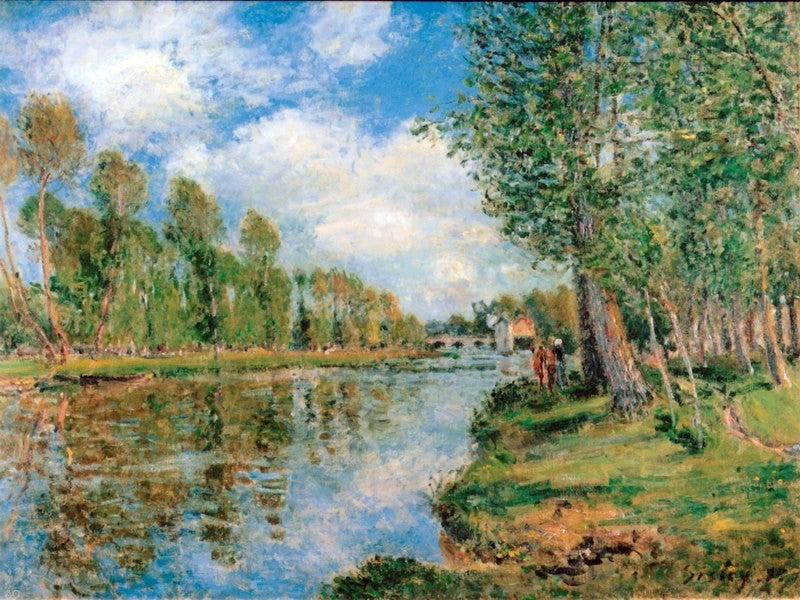  Alfred Sisley Banks of the Loing - Hand Painted Oil Painting