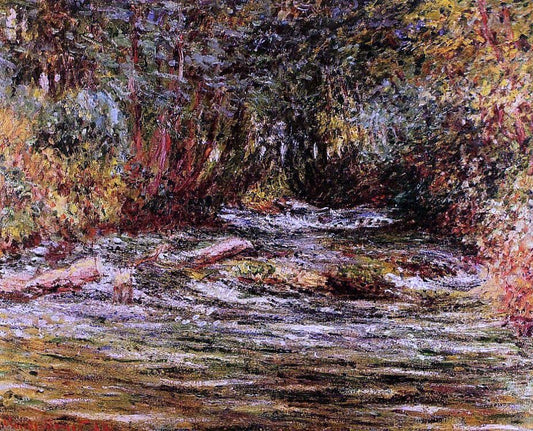  Claude Oscar Monet The River Epte at Giverny - Hand Painted Oil Painting