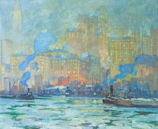Jonas Lie Afterglow - Hand Painted Oil Painting
