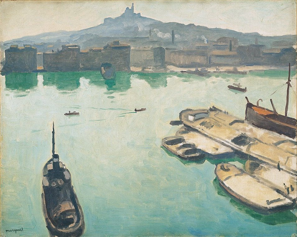 Albert Marquet Port of Marseilles - Hand Painted Oil Painting