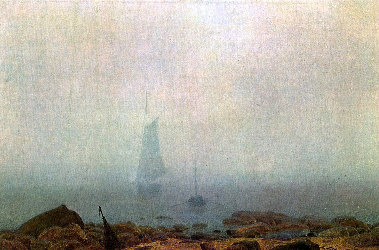 Caspar David Friedrich Sea Beach in the Fog - Hand Painted Oil Painting