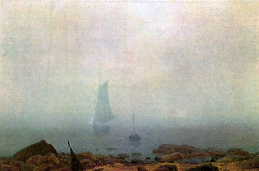 Caspar David Friedrich Sea Beach in the Fog - Hand Painted Oil Painting