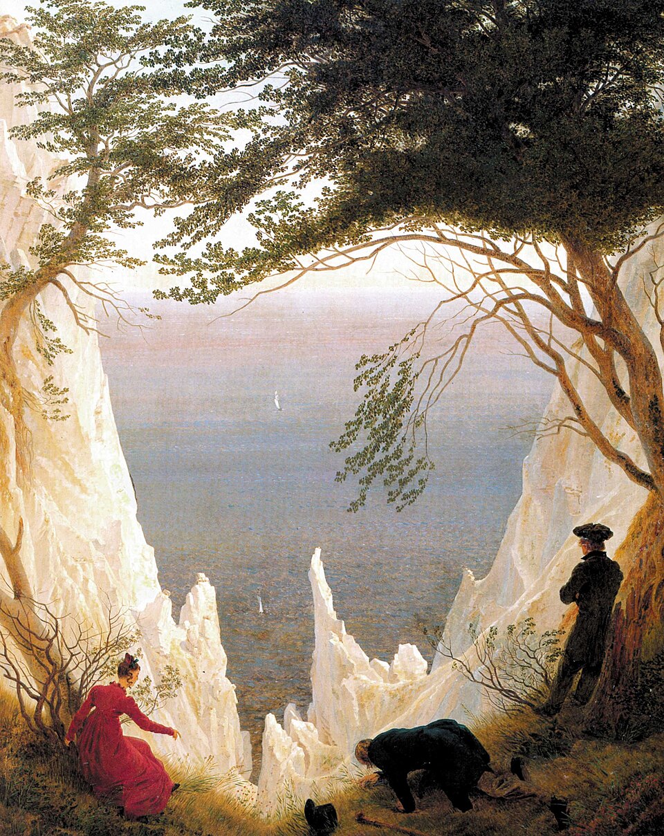 Caspar David Friedrich Chalk Cliffs on Rugen - Hand Painted Oil Painting