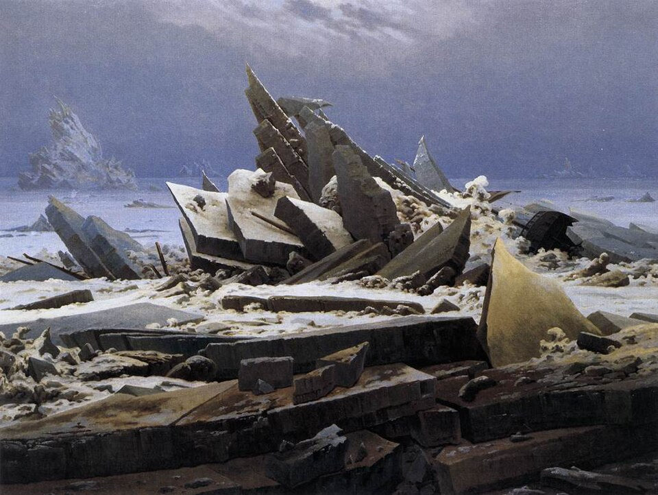 Caspar David Friedrich The Sea of Ice - Hand Painted Oil Painting