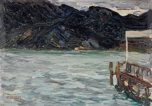 Wassily Kandinsky Kochel, Lake and Pier I - Hand Painted Oil Painting