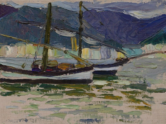 Wassily Kandinsky Fishing Boats, Sestri - Hand Painted Oil Painting