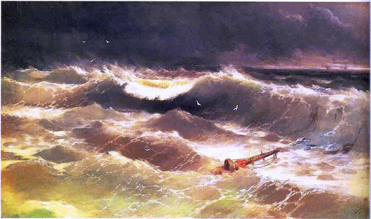  Ivan Constantinovich Aivazovsky Tempest - Hand Painted Oil Painting