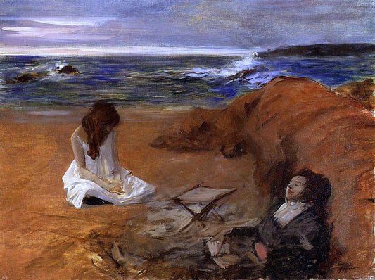  Jean-Louis Forain The Beach - Hand Painted Oil Painting