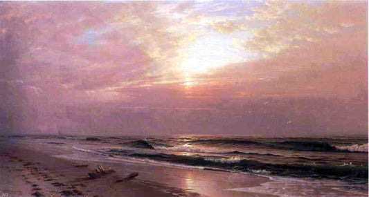  William Trost Richards Seascape at Sunset - Hand Painted Oil Painting