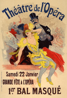  Jules Cheret 1st Bal Masque - Hand Painted Oil Painting