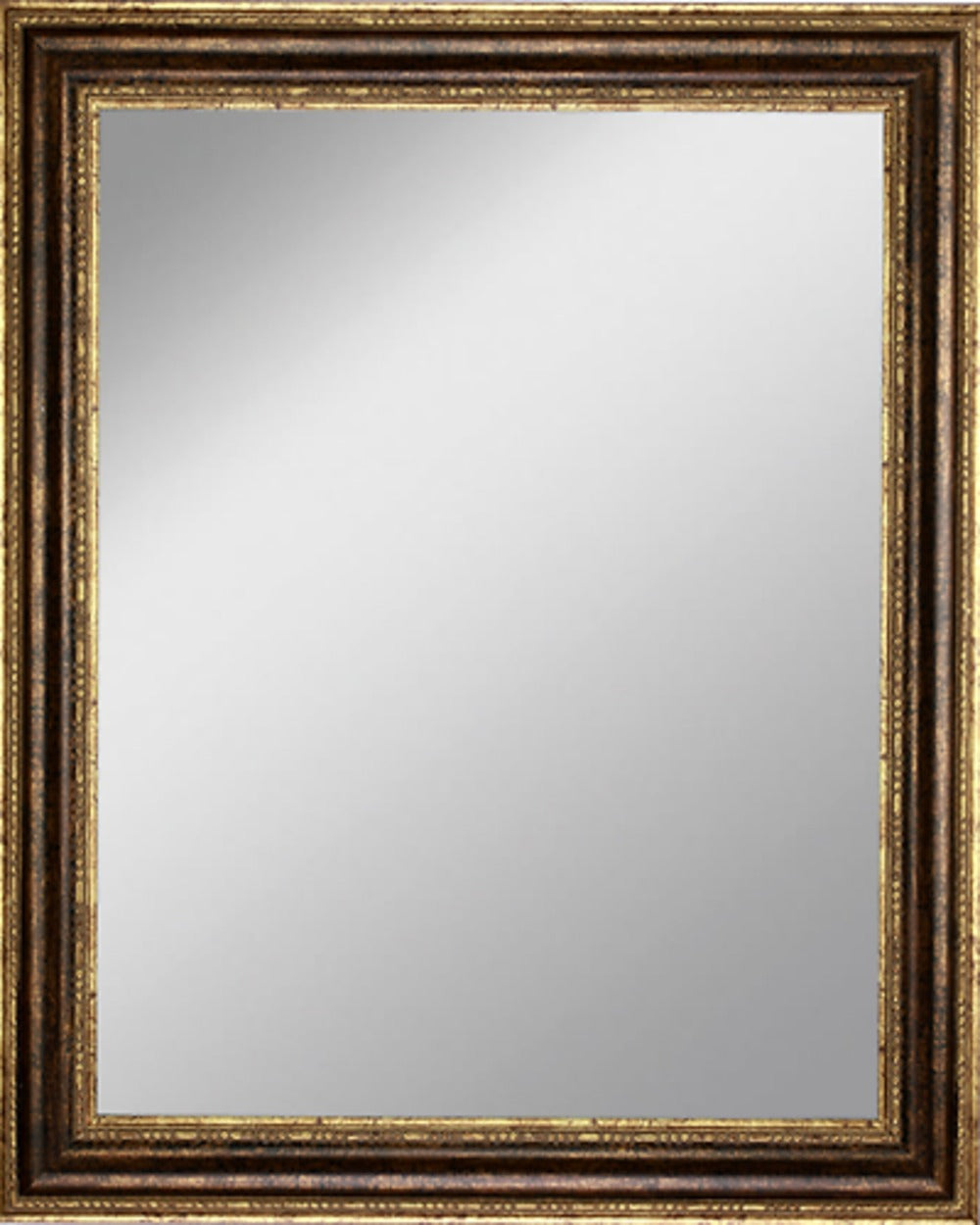 Framed Mirror 16.3" x 20.2" - with Bronze Finish Frame with Rounded Panel