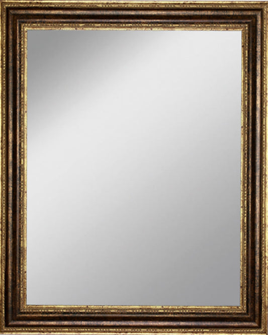 Framed Mirror 16.3" x 20.2" - with Bronze Finish Frame with Rounded Panel