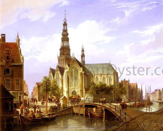  Cornelis Christiaan Dommelshuizen A Capriccio View Of Amsterdam - Hand Painted Oil Painting