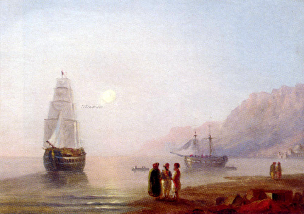  Ivan Constantinovich Aivazovsky A Conversation On The Shore, Dusk - Hand Painted Oil Painting
