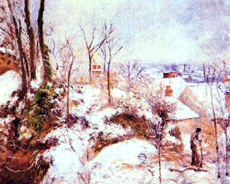  Camille Pissarro A Cottage in the Snow - Hand Painted Oil Painting