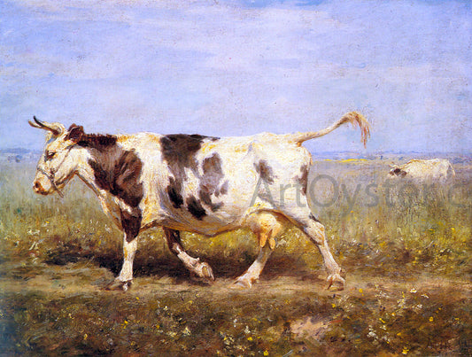  Michael Therkildsen A Cow on a Path - Hand Painted Oil Painting