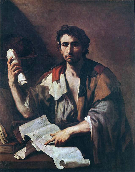  Luca Giordano Cynical Philospher - Hand Painted Oil Painting