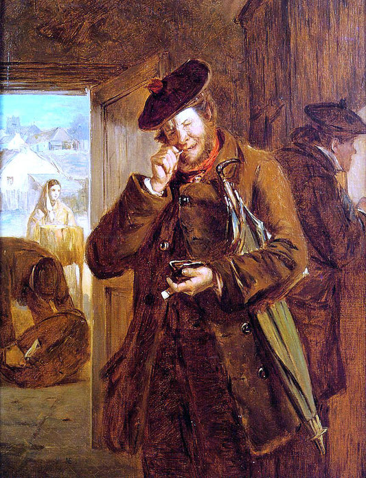  Erskine Nicol Doubtful Sixpence - Hand Painted Oil Painting
