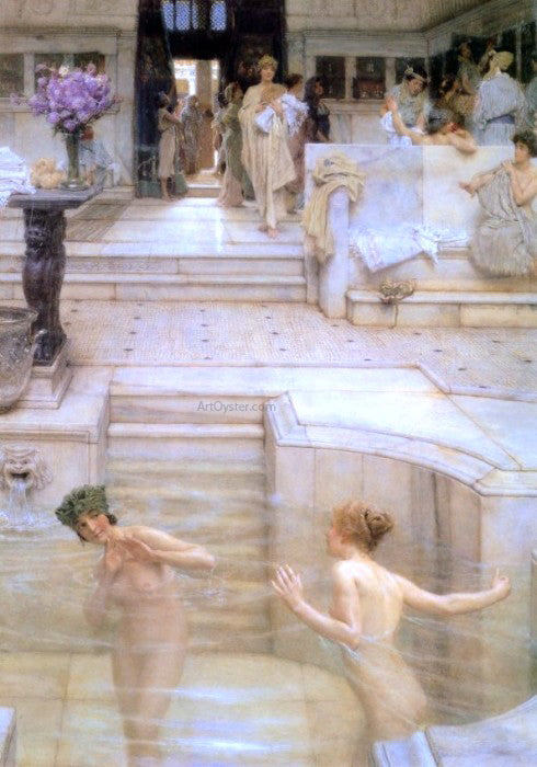  Sir Lawrence Alma-Tadema A Favourite Custom - Hand Painted Oil Painting