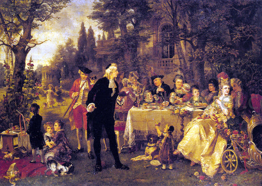  Carl Herpfer A Festive Gathering - Hand Painted Oil Painting