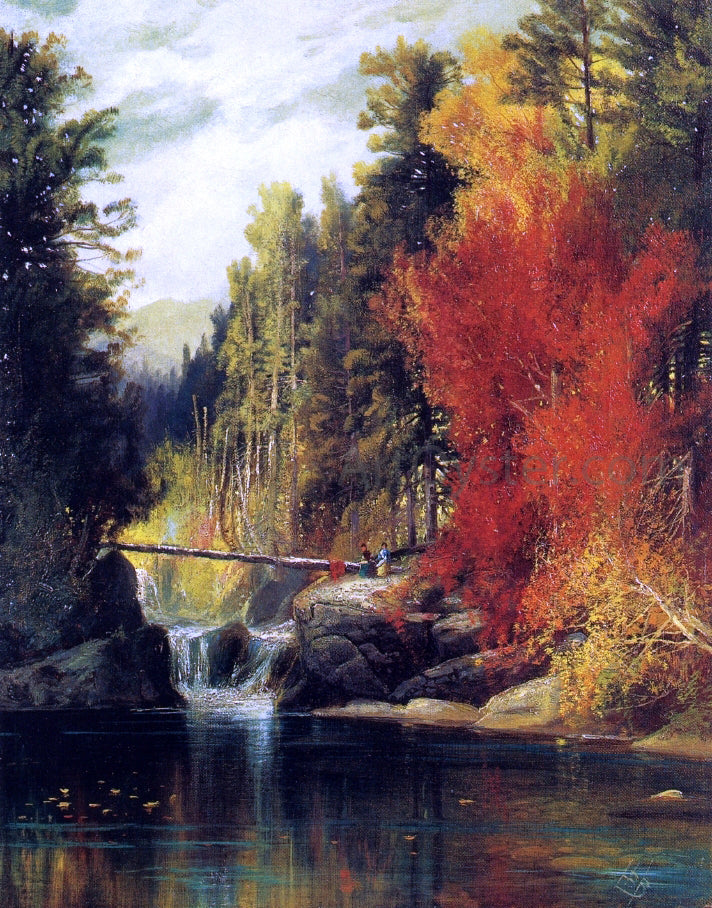  Harrison Bird Brown Foliage Picnic - Hand Painted Oil Painting