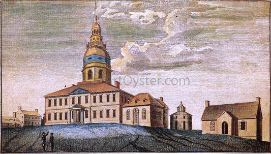  Charles Willson Peale A Front View of Statehouse at Annapolis - Hand Painted Oil Painting