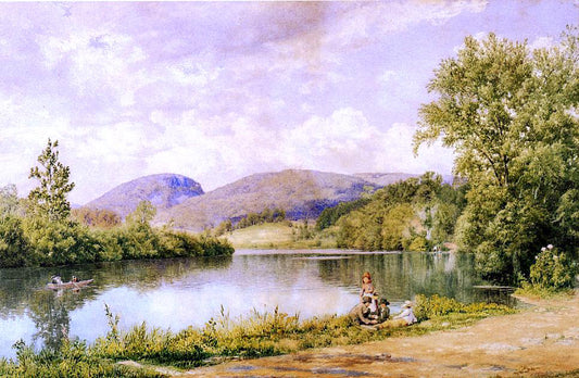  John William Hill A Game by the River - Hand Painted Oil Painting
