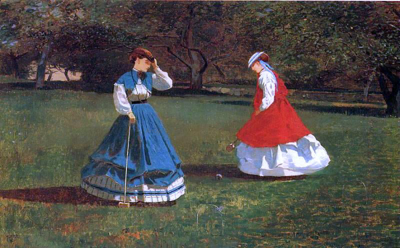  Winslow Homer A Game of Croquet - Hand Painted Oil Painting