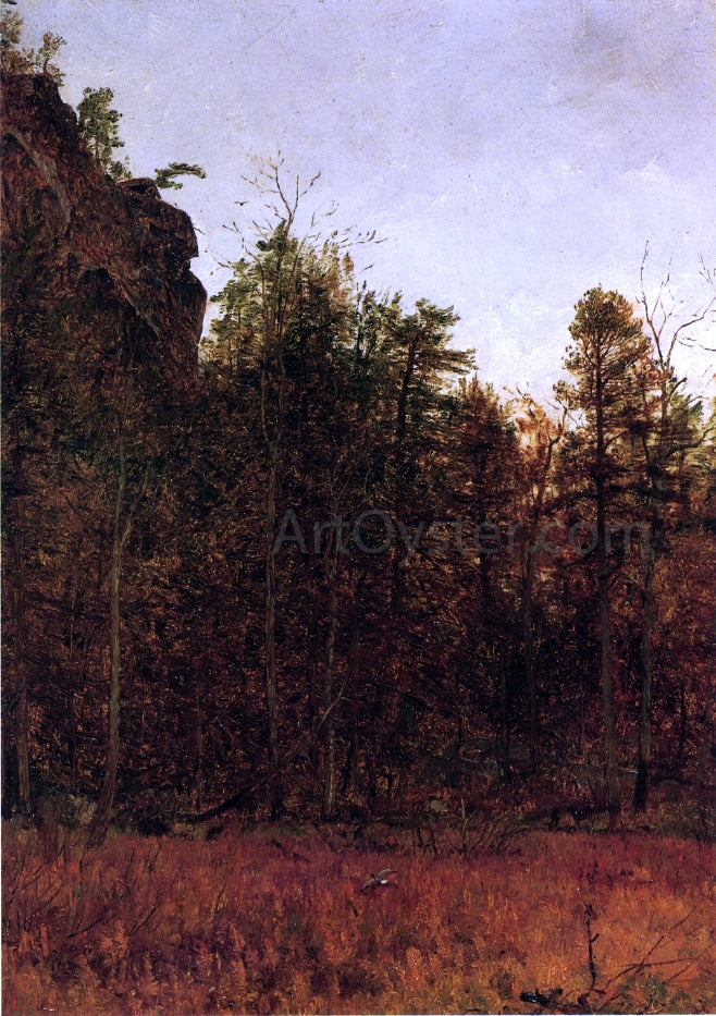  Thomas Worthington Whittredge A  Grey Day Under the Cliff - Hand Painted Oil Painting