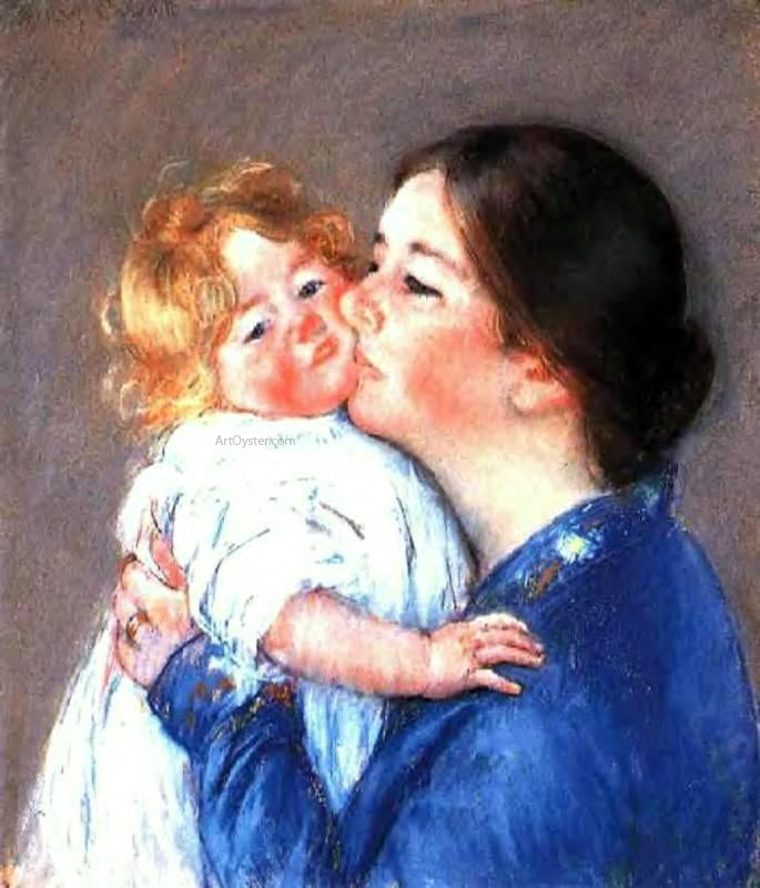  Mary Cassatt A Kiss for Baby Ann (no.2) - Hand Painted Oil Painting