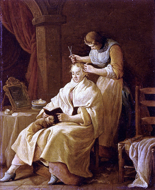  Giuseppe Gambarini A Lady At Her Toilet - Hand Painted Oil Painting