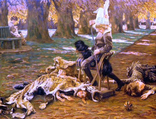  James Tissot A Little Nimrod - Hand Painted Oil Painting