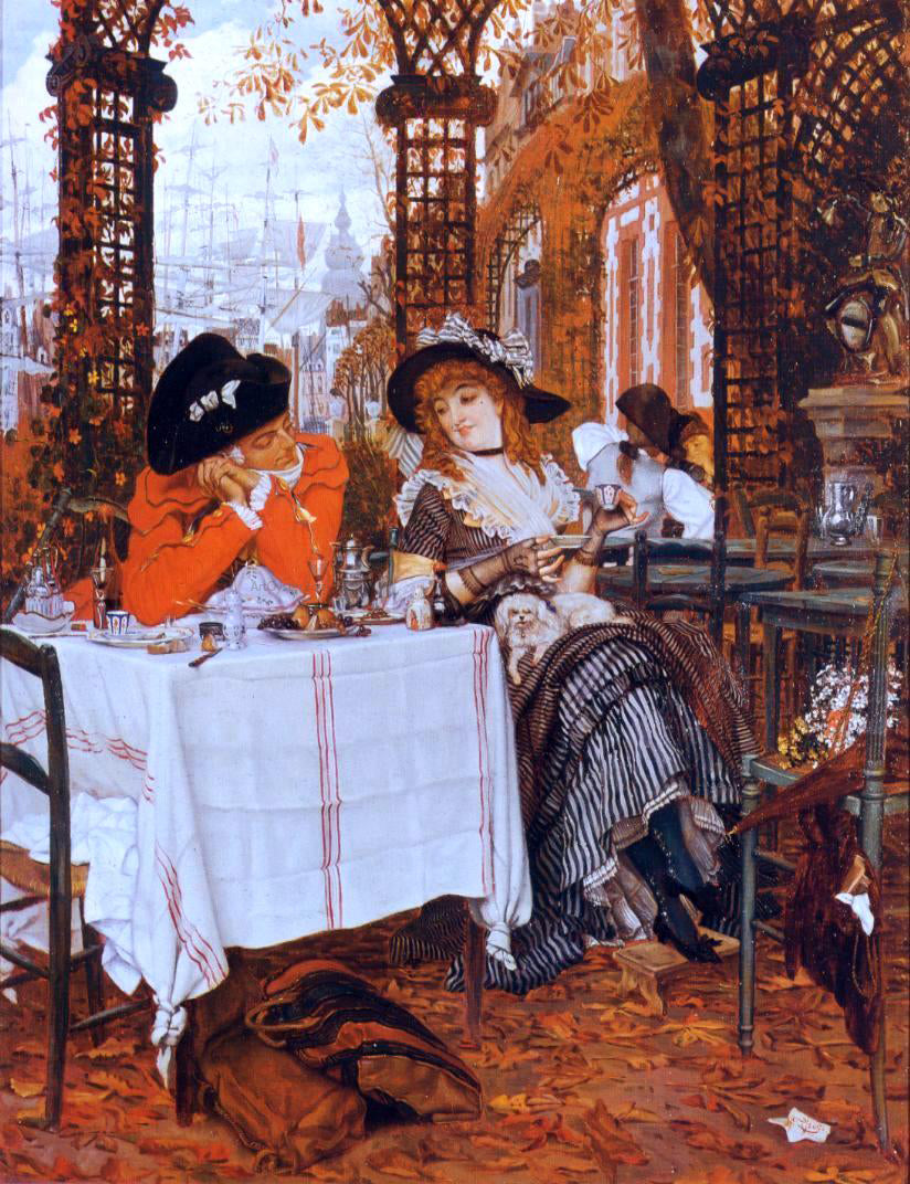  James Tissot A Luncheon - Hand Painted Oil Painting