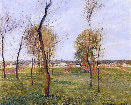  Camille Pissarro A Meadow in Moret - Hand Painted Oil Painting