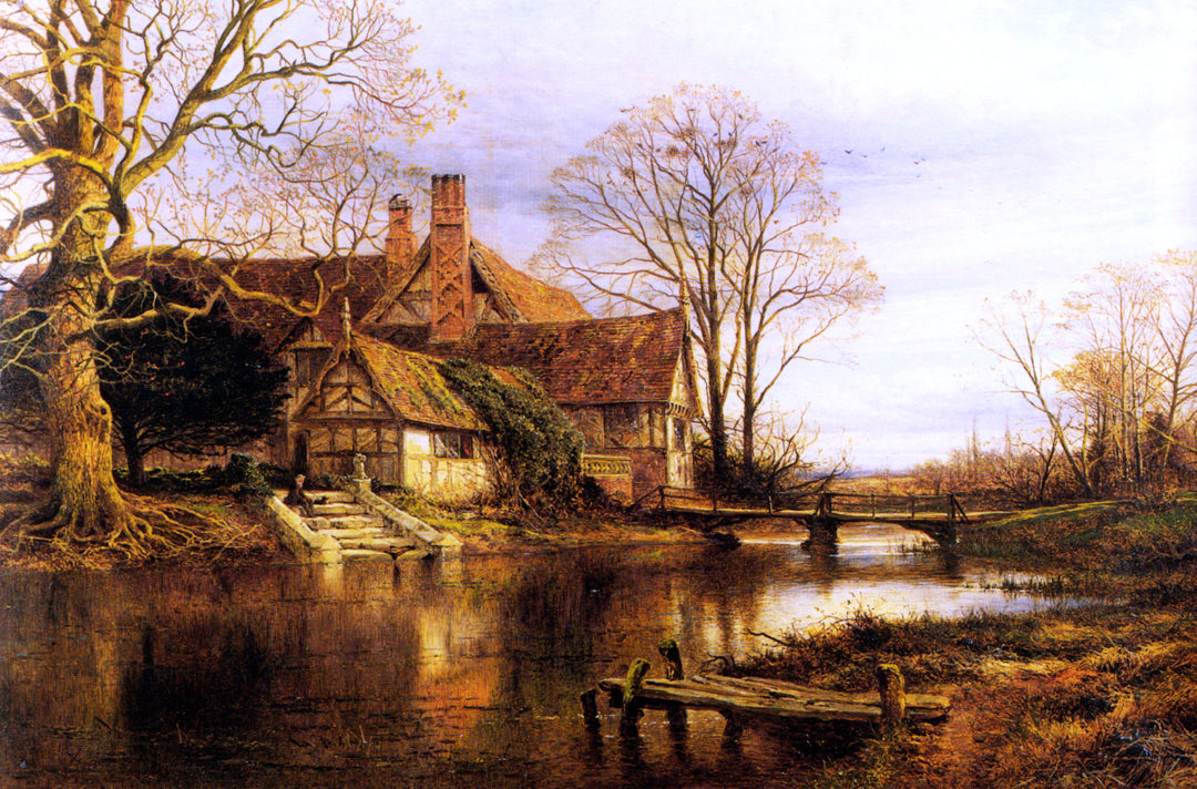  Benjamin Williams Leader A Moated Grange - Hand Painted Oil Painting