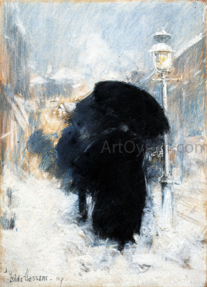  Frederick Childe Hassam New York Blizzard - Hand Painted Oil Painting