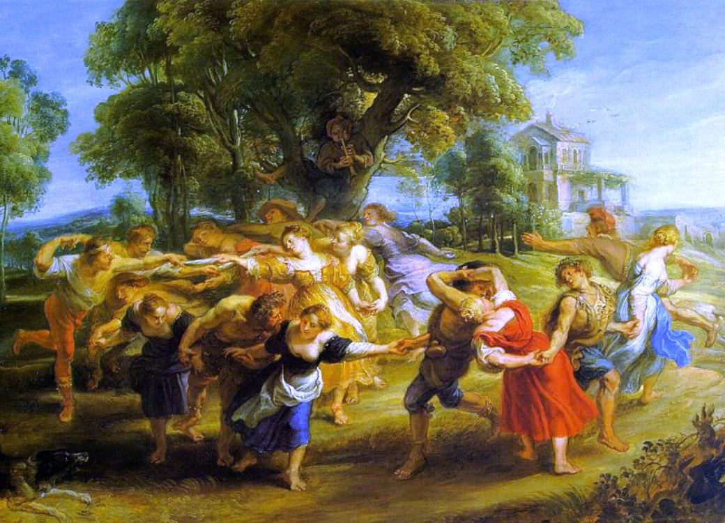 Peter Paul Rubens A Peasant Dance - Hand Painted Oil Painting