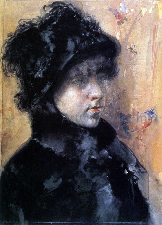  William Merritt Chase A Portrait Study - Hand Painted Oil Painting