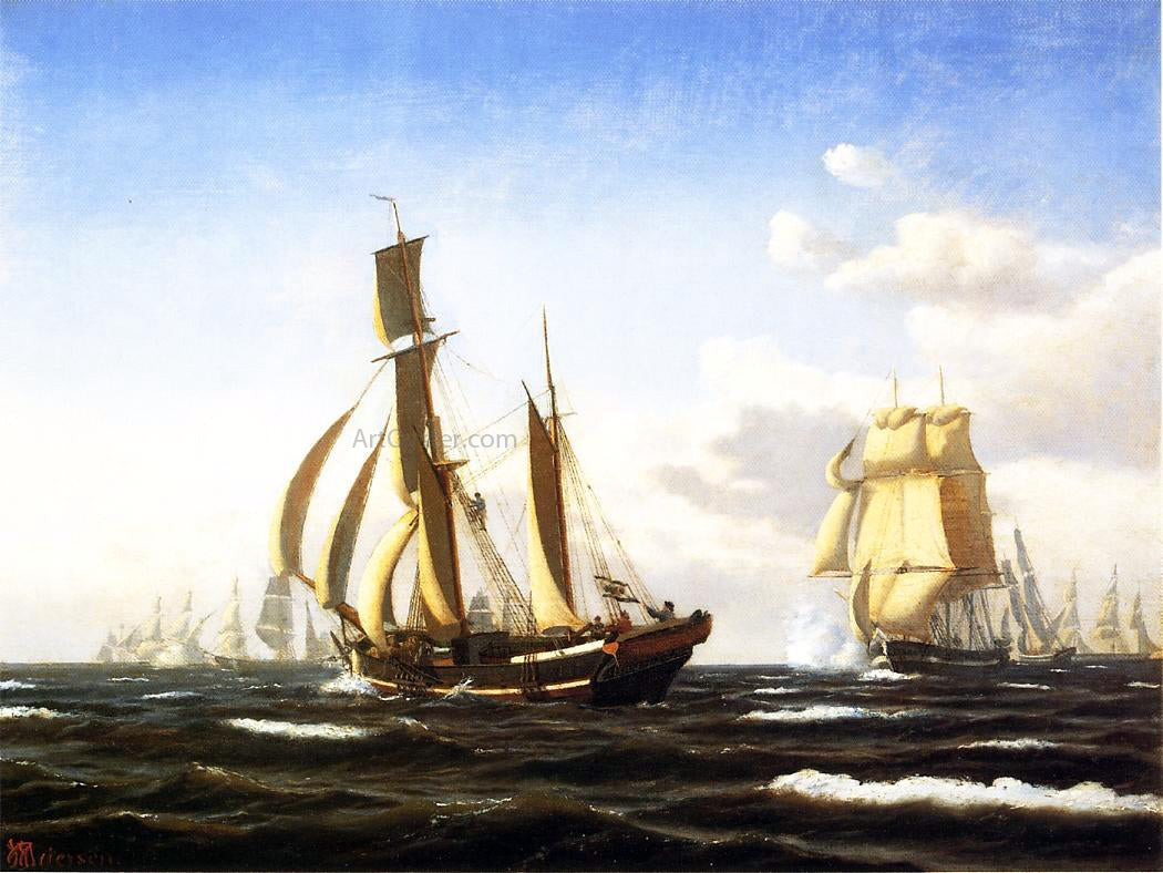  John Christian Petersen A Quartering Breeze - Hand Painted Oil Painting