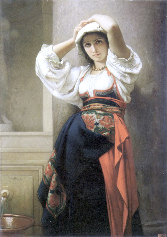  Charles Zacharie Landelle A Quick Rest by the Fountain - Hand Painted Oil Painting